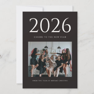 Festividades cartão de ano novo com estilo editorial de revista