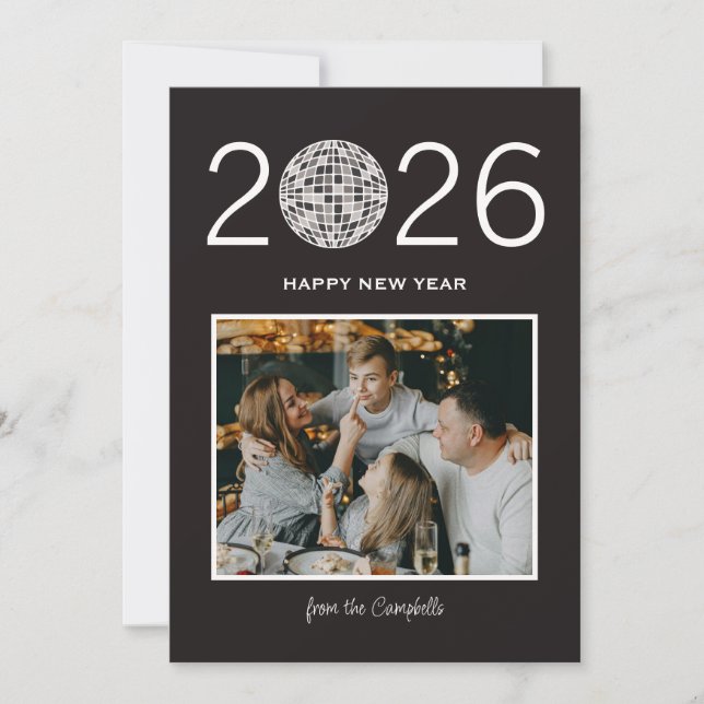 Festividades Cartão de Ano Novo da Grande discoteca de festa (Frente)