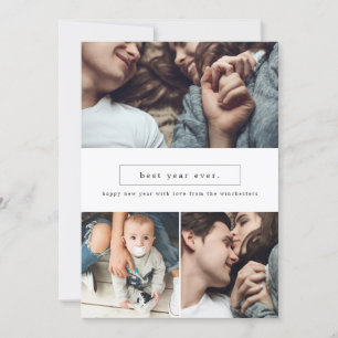 Festividades Cartão de Ano Novo de Colagem de Fotografias do M