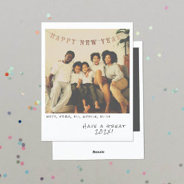 Festividades Cartão de Ano Novo de Fotografia Instantânea Nostá
