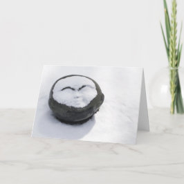 Festividades Cartão de Ano Novo do Buda Feliz com Facial de Nev