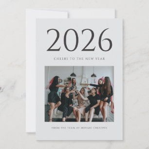 Festividades cartão de ano novo em estilo editorial de revista