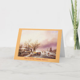 Festividades Cartão de Ano Novo para a paisagem tradicional de 