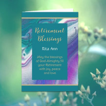 Cartão de aposentação cristão tocante