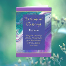 Cartão de aposentação cristão tocante