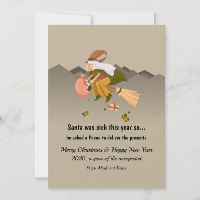 Festividades Cartão de apresentação de Natal para bruxas (Frente)