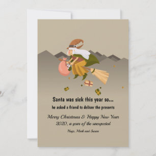 Festividades Cartão de apresentação de Natal para bruxas