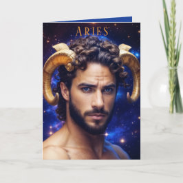 Festividades Cartão de Aries Masculino de Aniversário