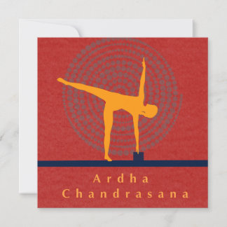 Festividades Cartão de Arte Ardha Chandrasana