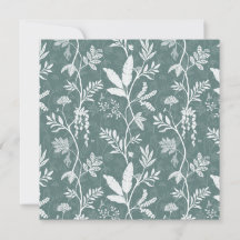Cartão de Arte com Dossel da Selva Exótica Verde T