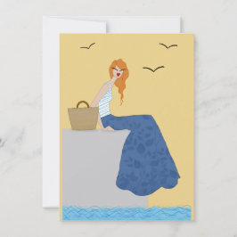 Festividades Cartão de Arte de Moda Férias à Beira do Mar