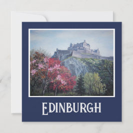 Festividades Cartão de arte fino do Castelo Edinburgh por Pola.