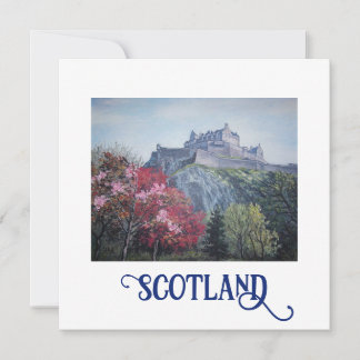 Festividades Cartão de arte fino do Castelo Edinburgh por Pola.