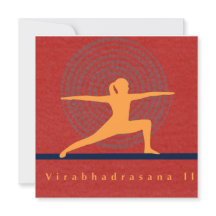 Cartão de Arte Virabhadrasana II