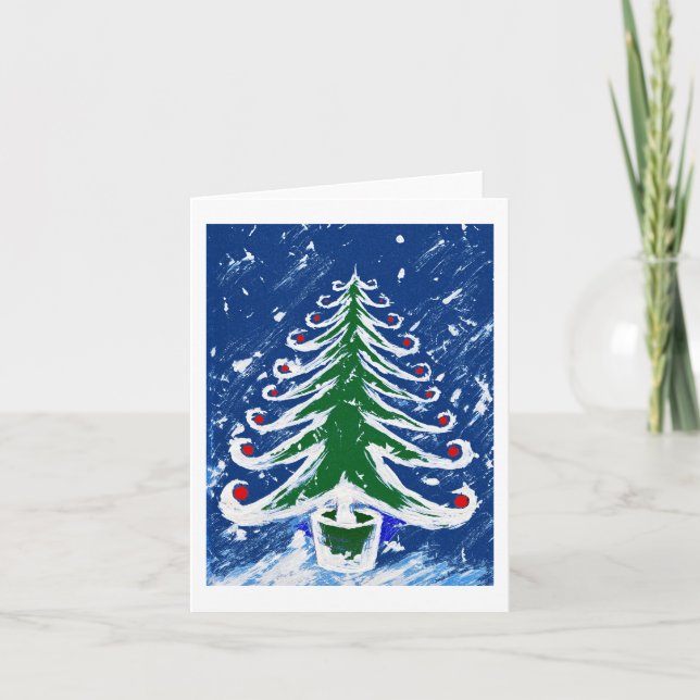 Festividades Cartão de árvore de Natal (Frente)
