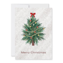 Cartão de árvore de Natal desenhada à mão