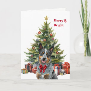 Festividades Cartão de árvore de Natal do Cão de Gado Australia
