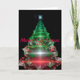 Festividades Cartão de árvore de Natal fractal
