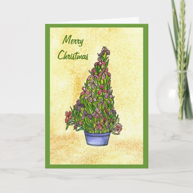 Festividades Cartão de Árvore de Natal Iris (Frente)