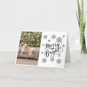 Festividades Cartão de Árvore de Natal Maltês Bichon