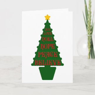 Festividades Cartão de Árvore de Natal Vermelho, Verde, Dourado