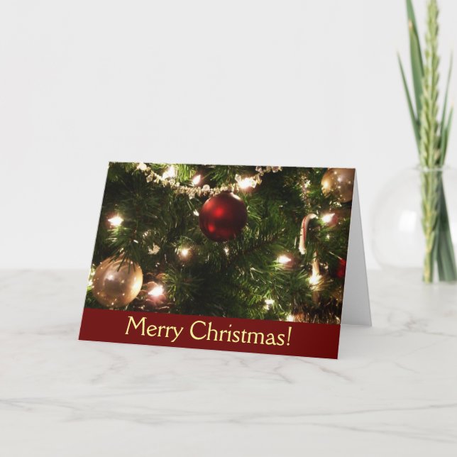 Festividades Cartão de Árvore Natal (Dentro Vazio) (Frente)