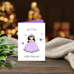 Festividades Cartão de Bebê Menina Pequena Princesa – Bem-vinda