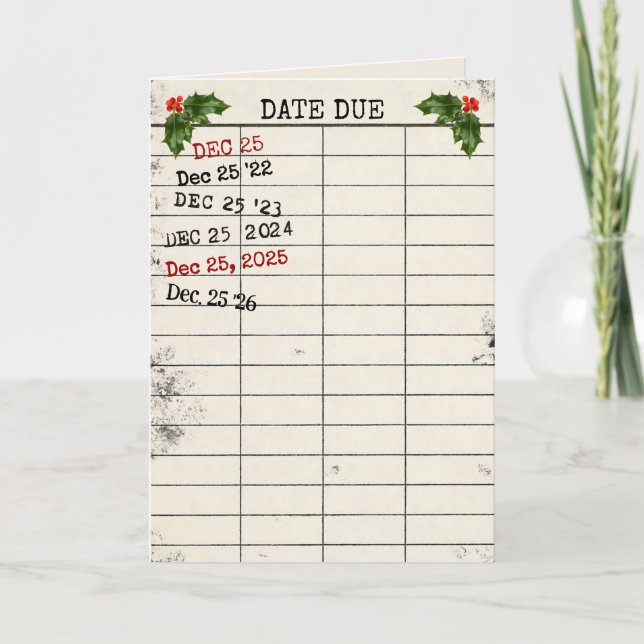 Festividades Cartão de Biblioteca Natal 2025 (Frente)