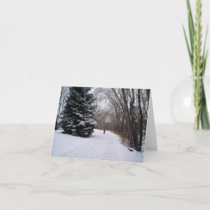 Festividades Cartão de bicicleta de inverno