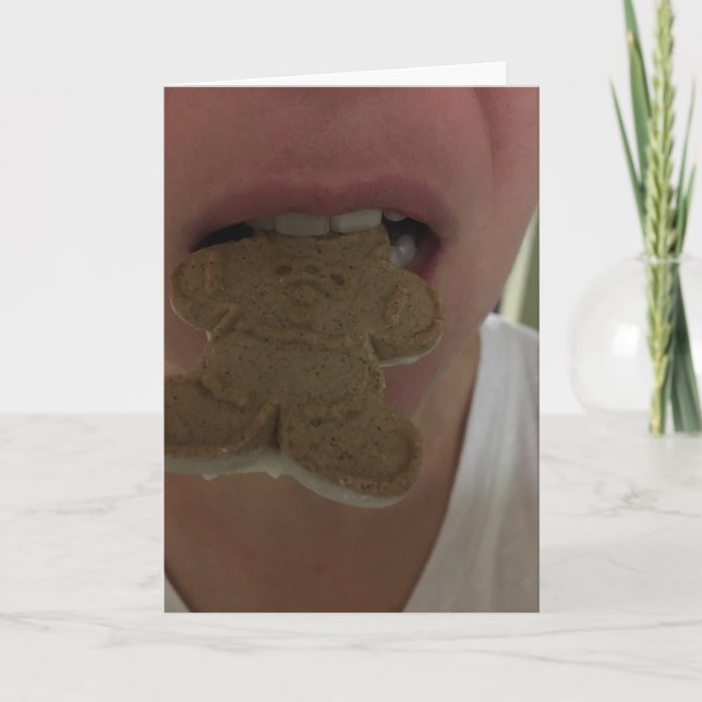 Festividades cartão de biscoito gengibre (Frente)