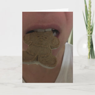 Festividades cartão de biscoito gengibre