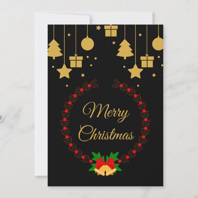 Festividades cartão de Boas Festas (Frente)