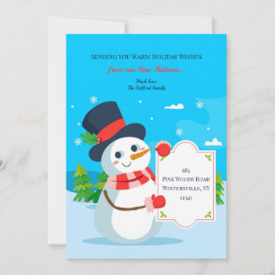 Festividades Cartão de Boas Festas com Boneco de Neve se Movend