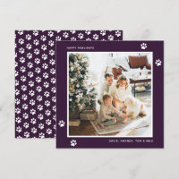Cartão de Boas Festas com Foto de Proprietário de