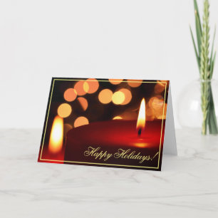 Festividades Cartão de Boas Festas com Luzes de Velas