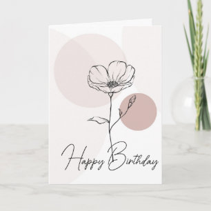 Festividades Cartão de Boas Festas de Aniversário Botânico