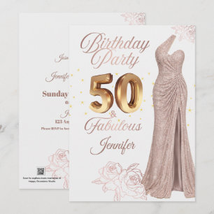 Festividades Cartão de Boas-Festas de Aniversário de 50 anos   