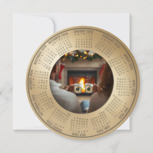 Festividades Cartão de Boas Festas de Ano Novo do Calendário de