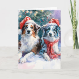 Festividades Cartão de Boas Festas de Border Collie