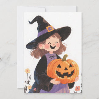 Festividades Cartão de Boas Festas de Bruxa e Abóbora de Hallow
