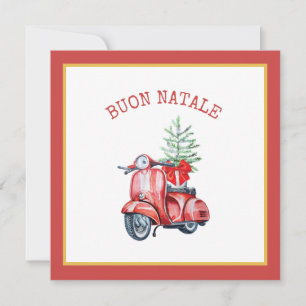 Festividades Cartão de Boas Festas de Buon Natale Fofo 