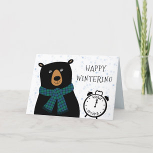 Festividades Cartão de Boas Festas de Inverno do Urso Feliz Alt