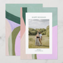 Cartão de Boas Festas de Natal Artístico com Foto