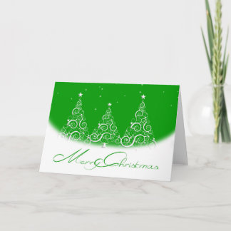 Festividades Cartão de Boas Festas de Natal/Árvores-Verde