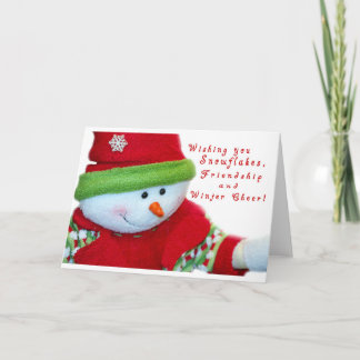 Festividades Cartão de Boas Festas de Natal/Boneco de Neve