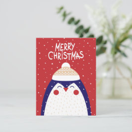 Festividades Cartão de Boas Festas de Natal do Pinguim