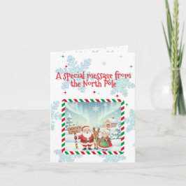 Festividades Cartão de Boas Festas de Natal do Polo Norte