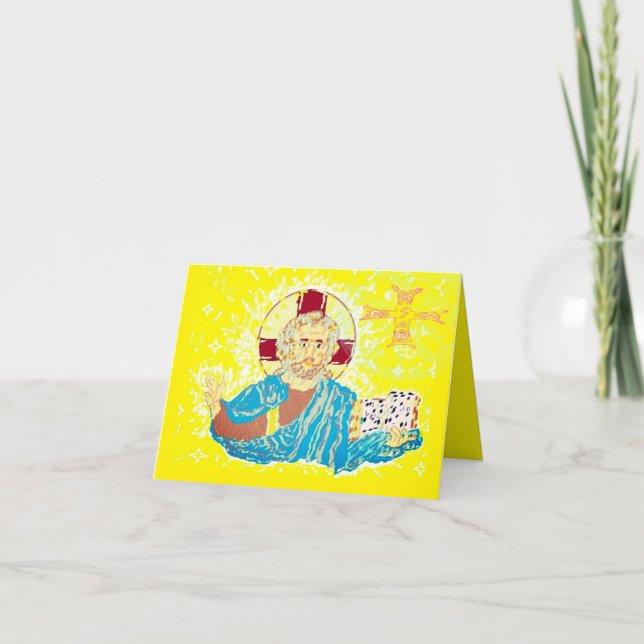 Festividades Cartão de Boas Festas de Páscoa: Senhor Jesus (Frente)