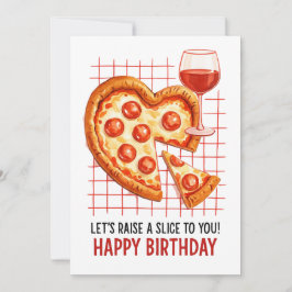 Festividades Cartão de Boas Festas de Pizza de Aniversário: Cel