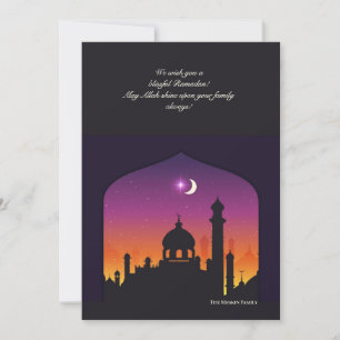 Festividades Cartão de Boas Festas de Ramadão Noite Árabe